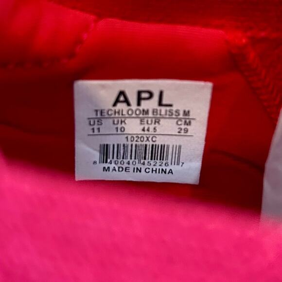 APL Men’s TechLoom Bliss Shoes Red White Size 11 Brand New - Picture 7 of 8